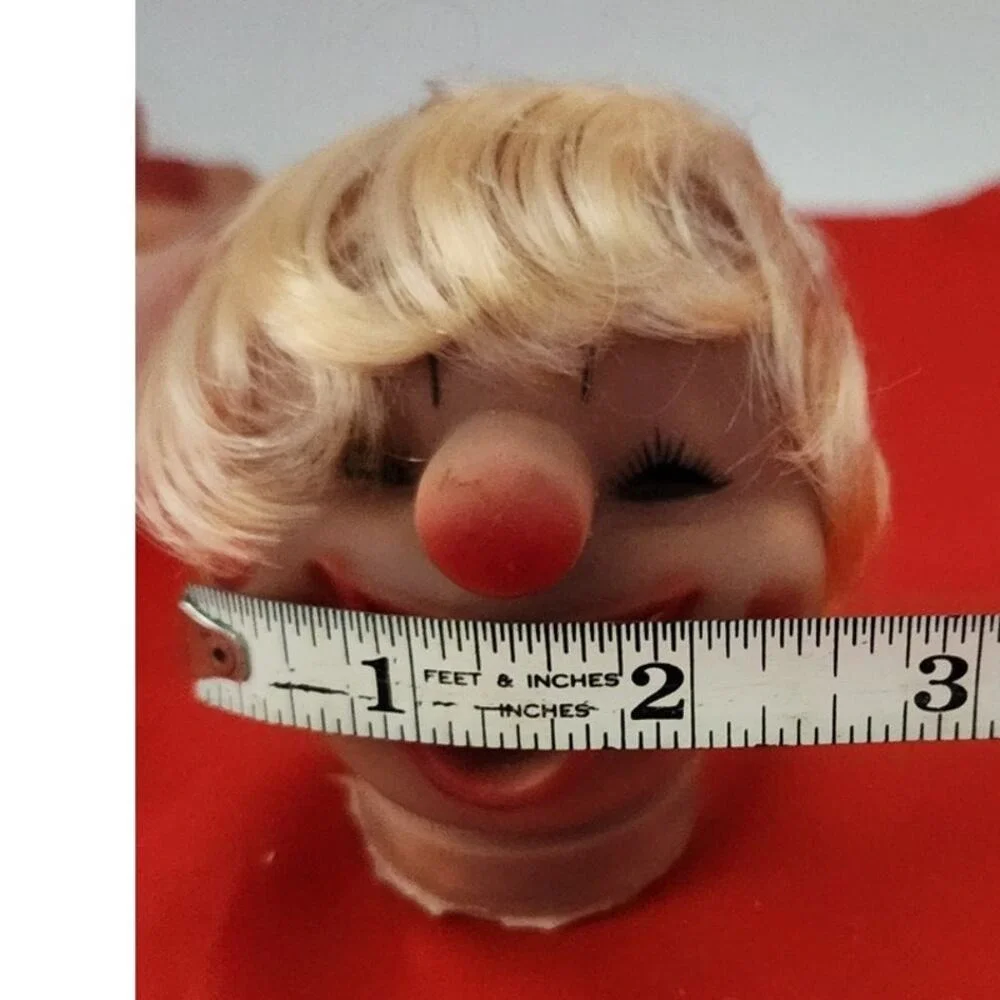 Vintage Lot of 2 Vinyl Clown Head for‎ Crafting NOS